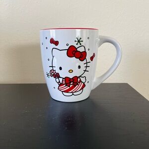 Sanrio Hello Kitty Christmas Candy Cane Dress Ceramic Coffee Mug 25oz New